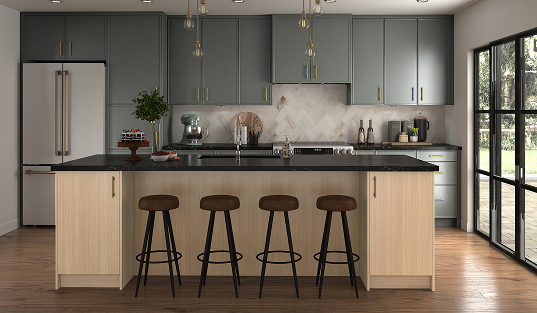 Moss green kitchen